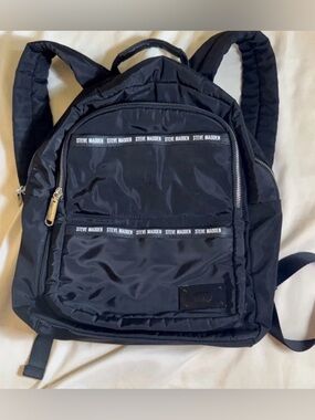Steve Madden Black Nylon Backpack